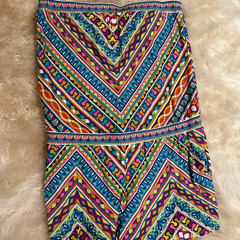 Trina Turk Multicolor Geometric Romper